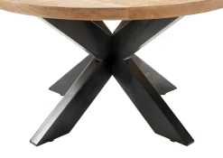 Emob Couchtisch Ace - Ø80x45cm - Metall/Mangoholz