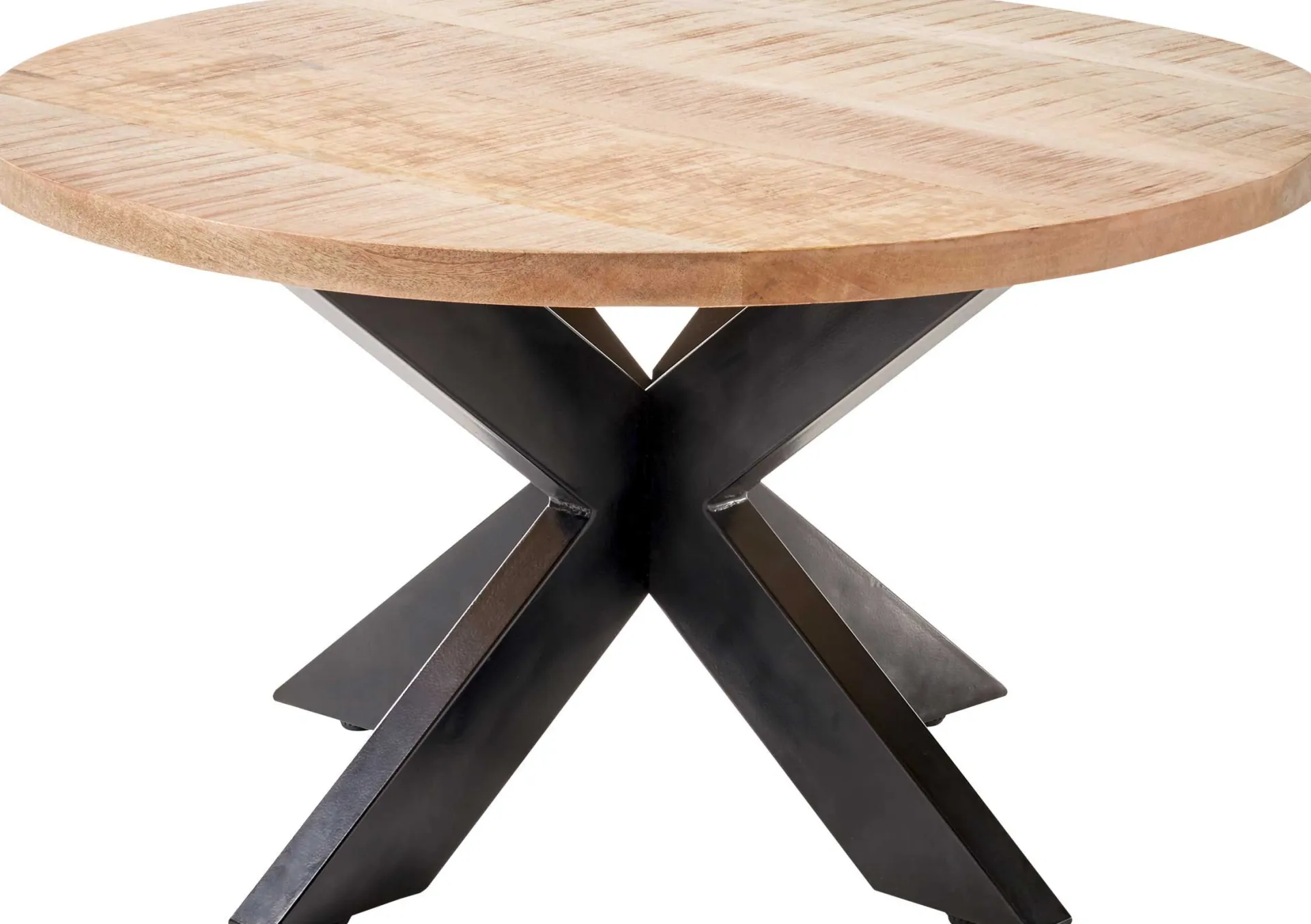 Emob Couchtisch Ace - Ø80x45cm - Metall/Mangoholz