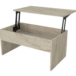 Emob Couchtisch Akilli - 90x52x45cm - mit Ablage - Travertin