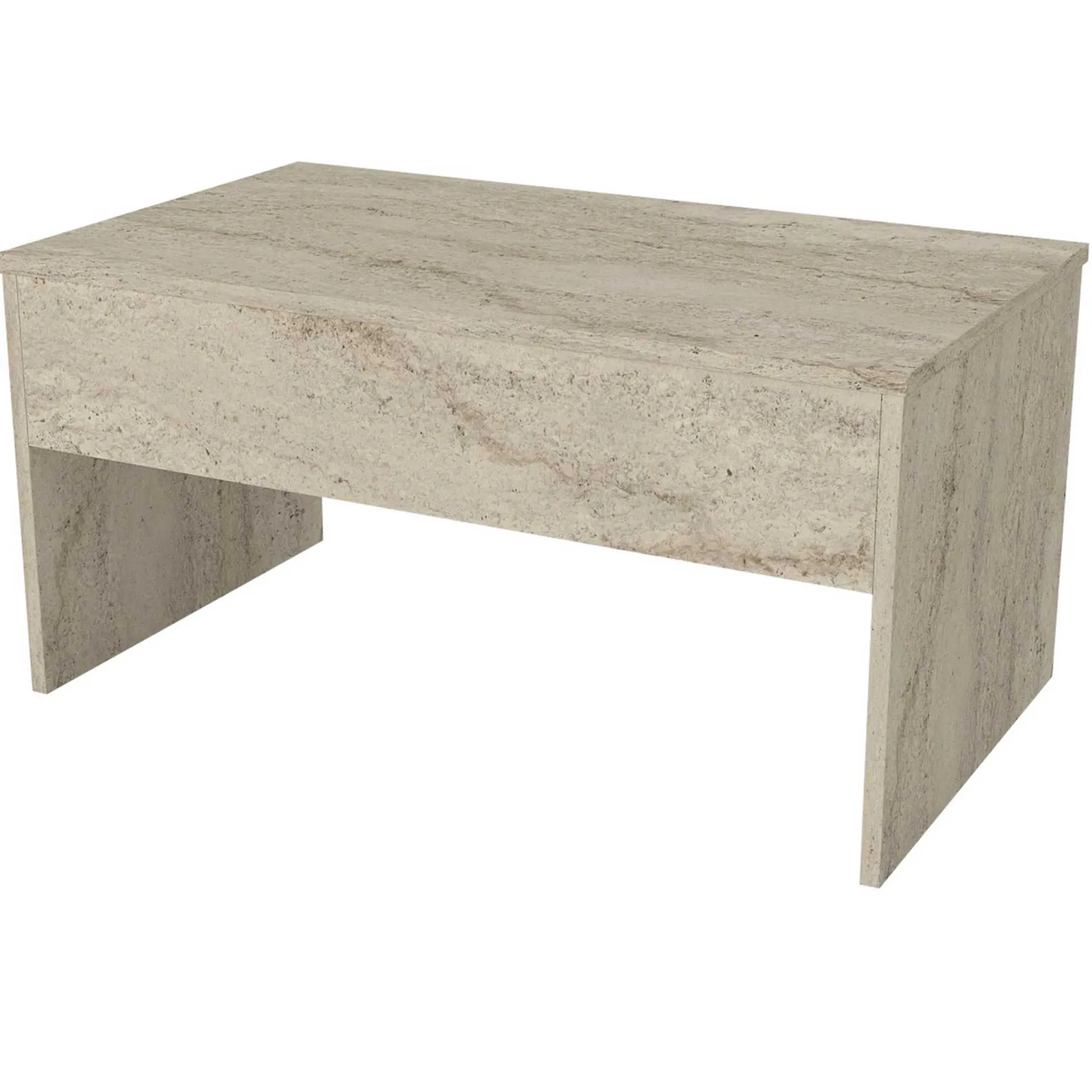 Emob Couchtisch Akilli - 90x52x45cm - mit Ablage - Travertin