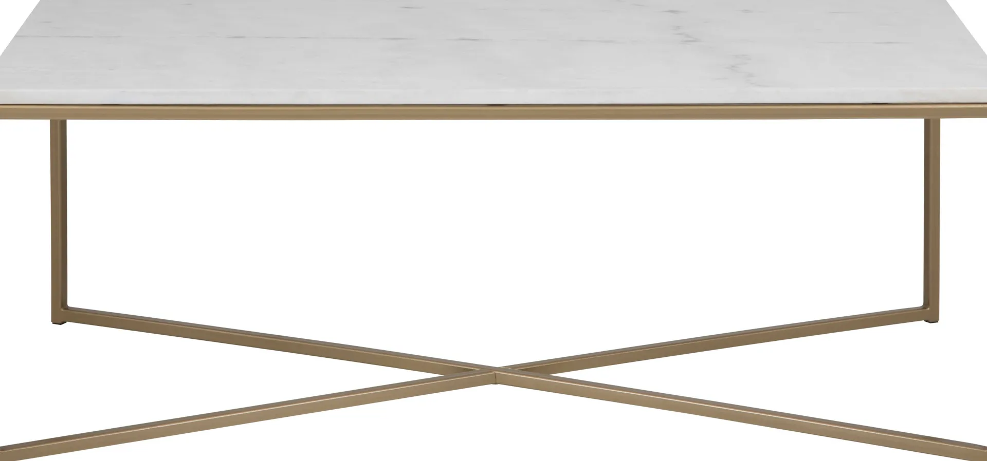 Emob Couchtisch Alisma 120x60cm - weißer Marmor/Gold