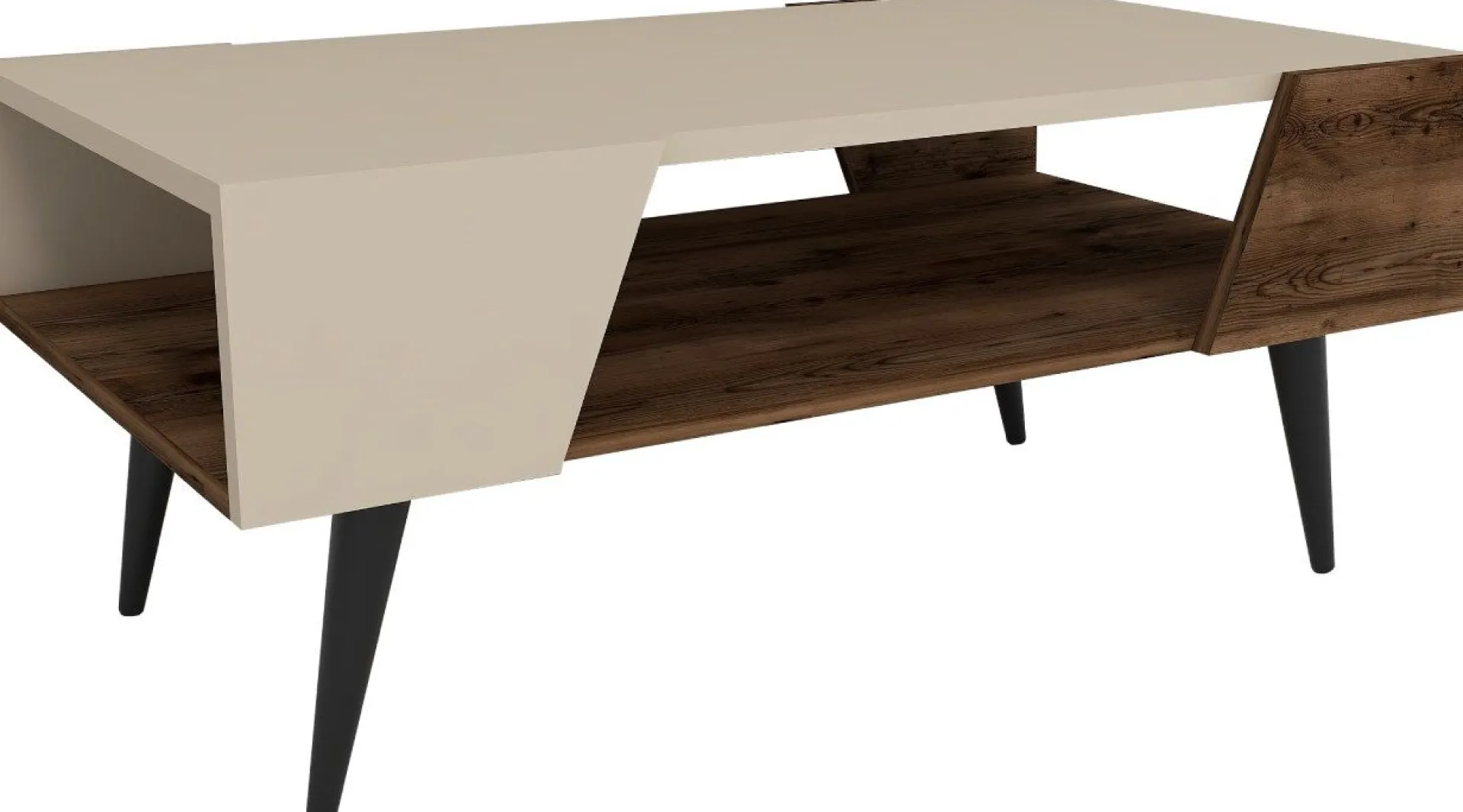 Emob Couchtisch Aren - 100% MELAMINE - Beige - 90 x 38 x 53,6 cm