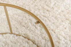 Emob Couchtisch Aurum - 100% TEMPERED GLASS - Gold - 43 x 80 x 80 cm