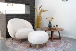 House Nordic Couchtisch aus em Nussbaumfurnier Ø75x36 cm