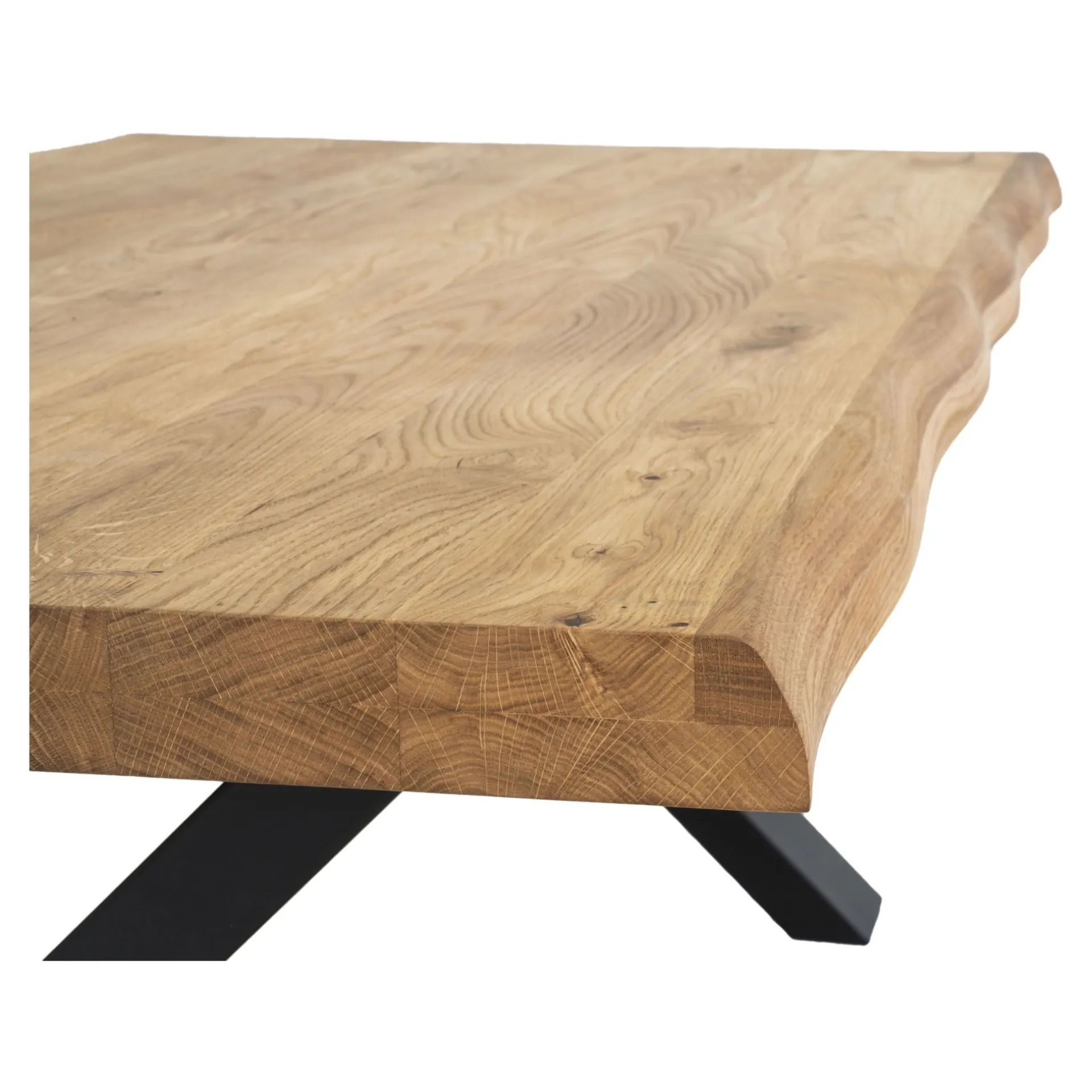 House Nordic Couchtisch aus Eiche Natur mit gewellter Kante