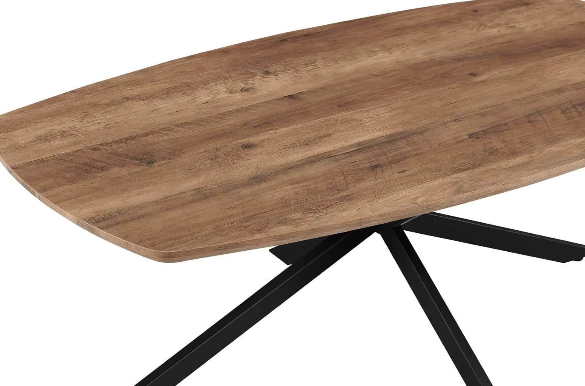 Rousseau Couchtisch Aziz - 130x70x42,5cm - Dänisches Oval - Mangoholz/Schwarz