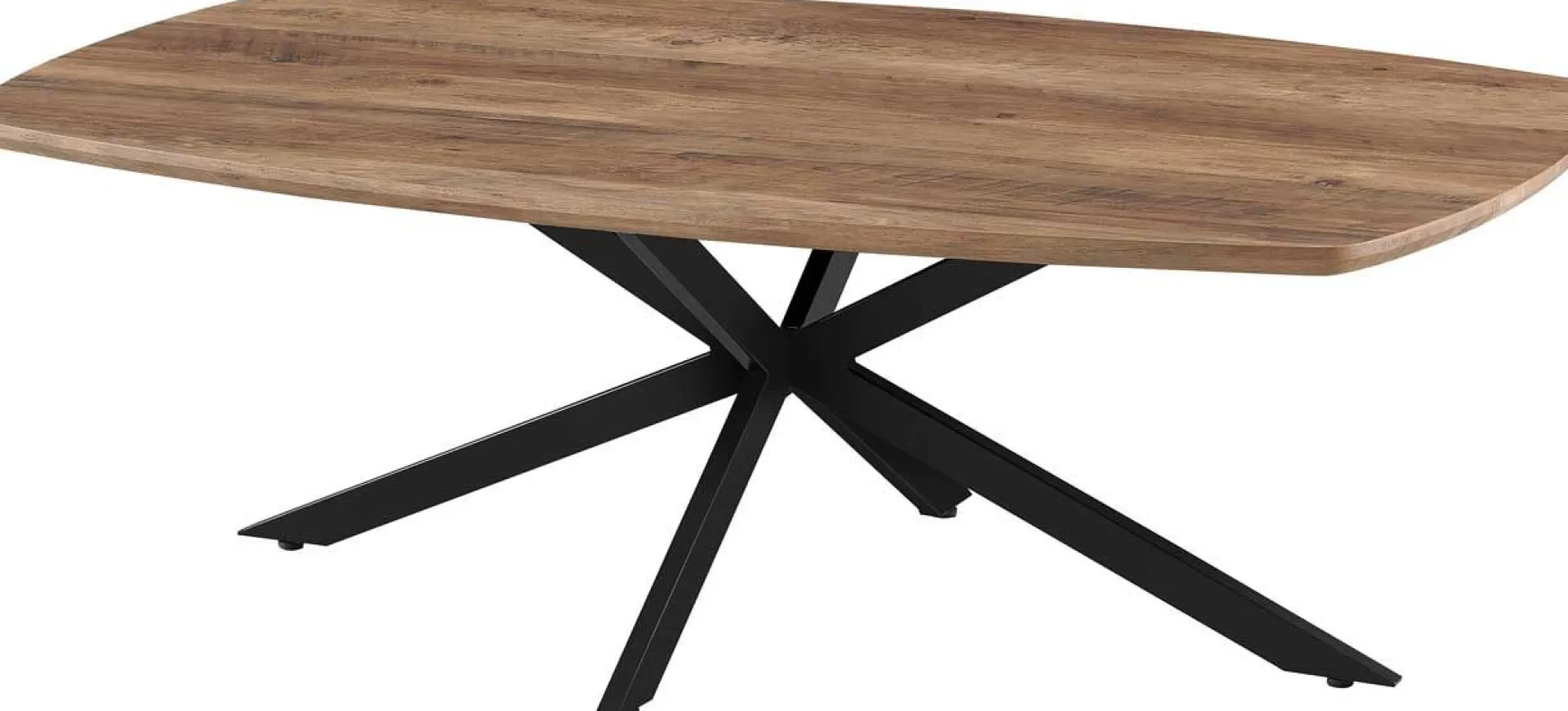 Rousseau Couchtisch Aziz - 130x70x42,5cm - Dänisches Oval - Mangoholz/Schwarz