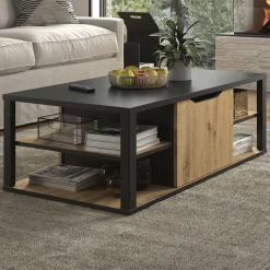 Gautier - Diagone Couchtisch Butch 110x60cm - Eiche Dekor/schwarz