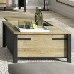 Gautier - Gami Couchtisch Cork | 80 x 80 x 45 cm | Gold Oak Design