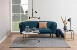 Emob Couchtisch Dejan ø80cm - gold/weißer Marmor
