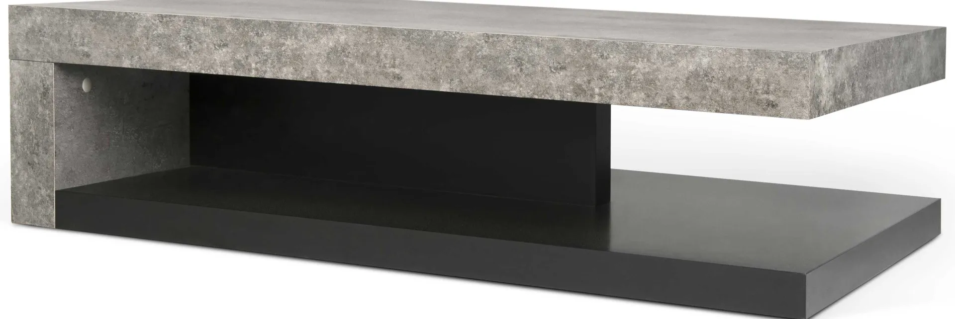 Temahome Couchtisch Delta mit Stauraum - Betonoptik