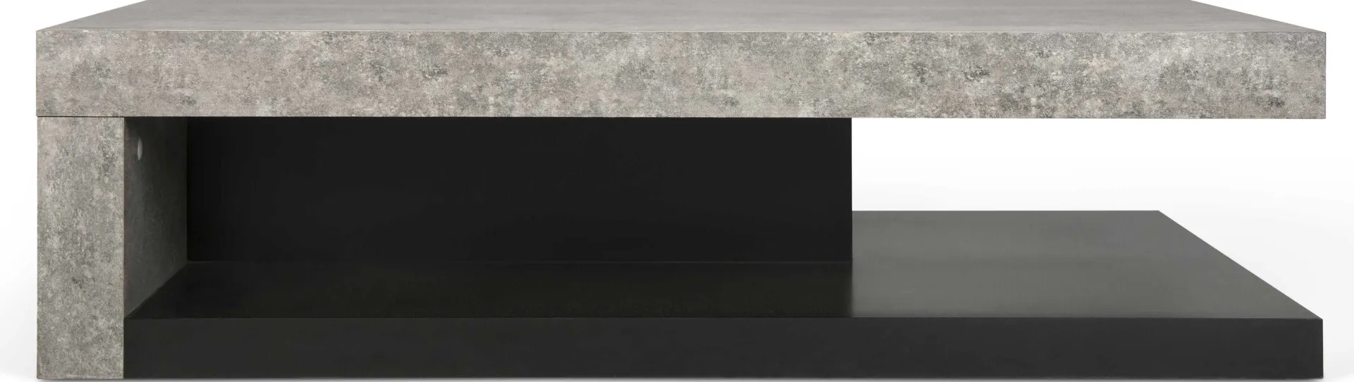 Temahome Couchtisch Delta mit Stauraum - Betonoptik