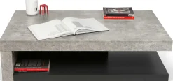 Temahome Couchtisch Delta mit Stauraum - Betonoptik