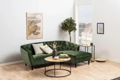 Emob Couchtisch Dover Ø80 - schwarz/Wildeiche