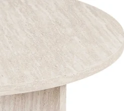 Rousseau Couchtisch Drasir - Ø90x42cm - Travertin