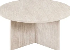 Rousseau Couchtisch Drasir - Ø90x42cm - Travertin