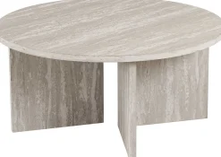 Rousseau Couchtisch Drasir - Ø90x42cm - Travertin
