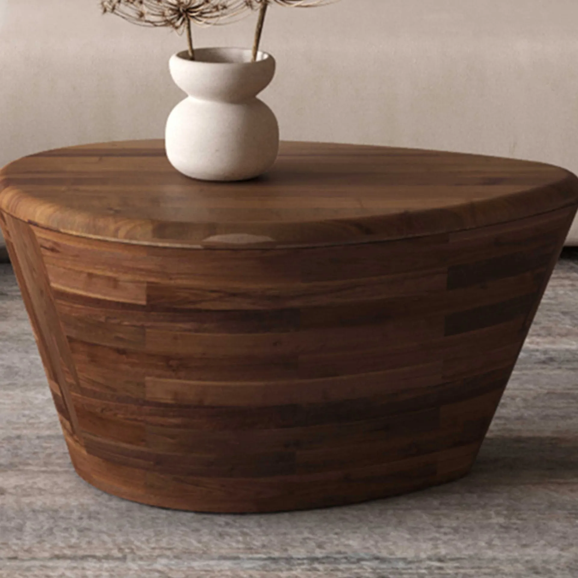 Rousseau Couchtisch Eibar | 70 x 53 x 35 cm | Mangoholz-Design