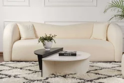 Emob Couchtische Orion - 60x90x30cm - Satz von 2 - weiß/schwarz