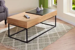 Interlink Couchtisch Filora | 110 x 50 x 40 cm | 2 Ablagefächer | Farbe: Eiche