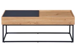 Interlink Couchtisch Filora | 110 x 50 x 40 cm | 2 Ablagefächer | Farbe: Eiche