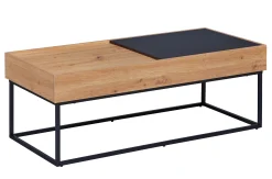 Interlink Couchtisch Filora | 110 x 50 x 40 cm | 2 Ablagefächer | Farbe: Eiche