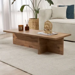 Emob Couchtisch Harbor - 100% MELAMINE - Atlantik-Kiefer - 30 x 45 x 120 cm