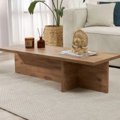 Emob Couchtisch Harbor - 100% MELAMINE - Atlantik-Kiefer - 30 x 45 x 120 cm