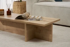 Emob Couchtisch Harbor - 100% MELAMINE - Saphireiche - 30 x 45 x 120 cm