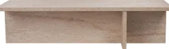 Emob Couchtisch Harbor - 100% MELAMINE - Travertin - 30 x 45 x 120 cm