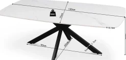 Rousseau Couchtisch Helios | 130 x 70 x 45 cm |
