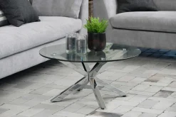 Emob Couchtisch Hennie ø82cm - Tischplatte aus Glas