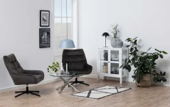 Emob Couchtisch Hennie ø82cm - Tischplatte aus Glas