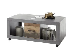 Emob Couchtisch Indus 115cm mit 2 Schubladen - Beton