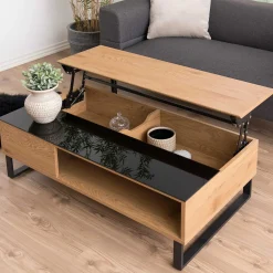 Emob Couchtisch Izzy 110cm - Eiche/schwarz