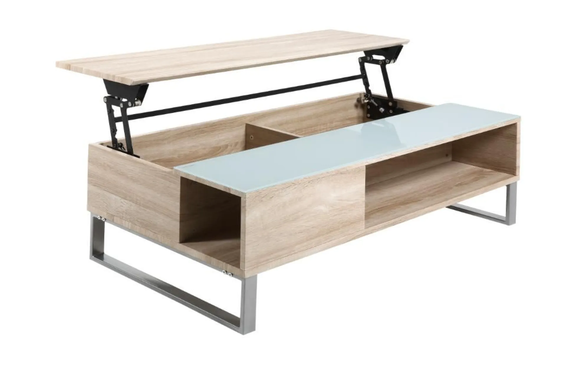 Emob Couchtisch Izzy 110cm - Eiche/Weiß