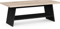 CBA Couchtisch Jacynthe - 91x45x34cm - Eiche Dekor/Betonoptik