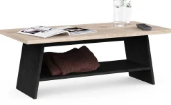 CBA Couchtisch Jacynthe - 91x45x34cm - Eiche Dekor/Betonoptik
