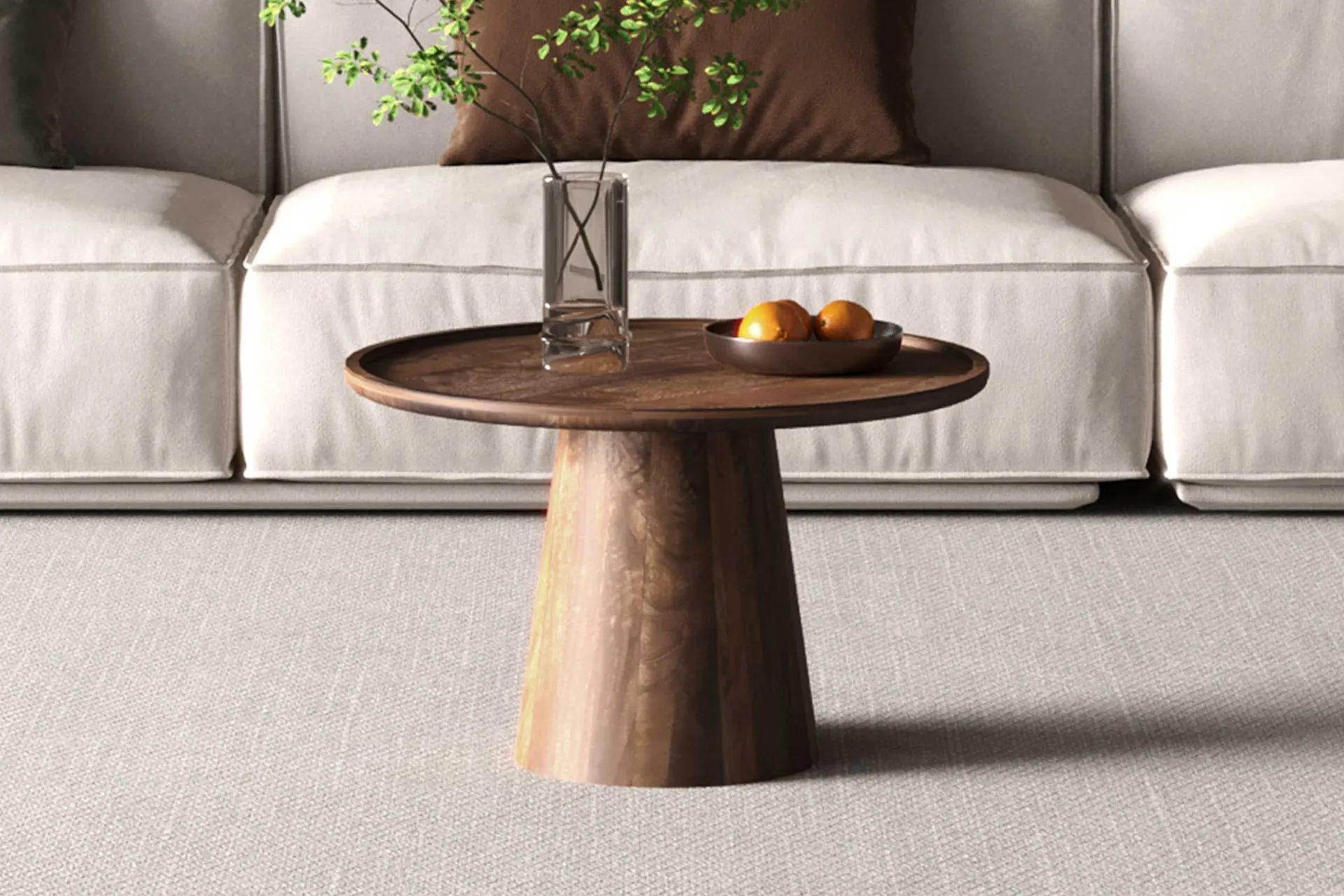 Rousseau Couchtisch Juliana | Ø65 x 40 cm | Mangoholz