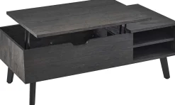 Rousseau Couchtisch Justine - 120x60x45cm - verstellbar - mit Ablage - dunkel