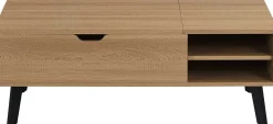 Rousseau Couchtisch Justine - 120x60x45cm - verstellbar - mit Ablage - Eiche Dekor