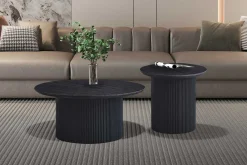 Rousseau Couchtisch Lagos | Ø80 x 38 cm | Dunkel