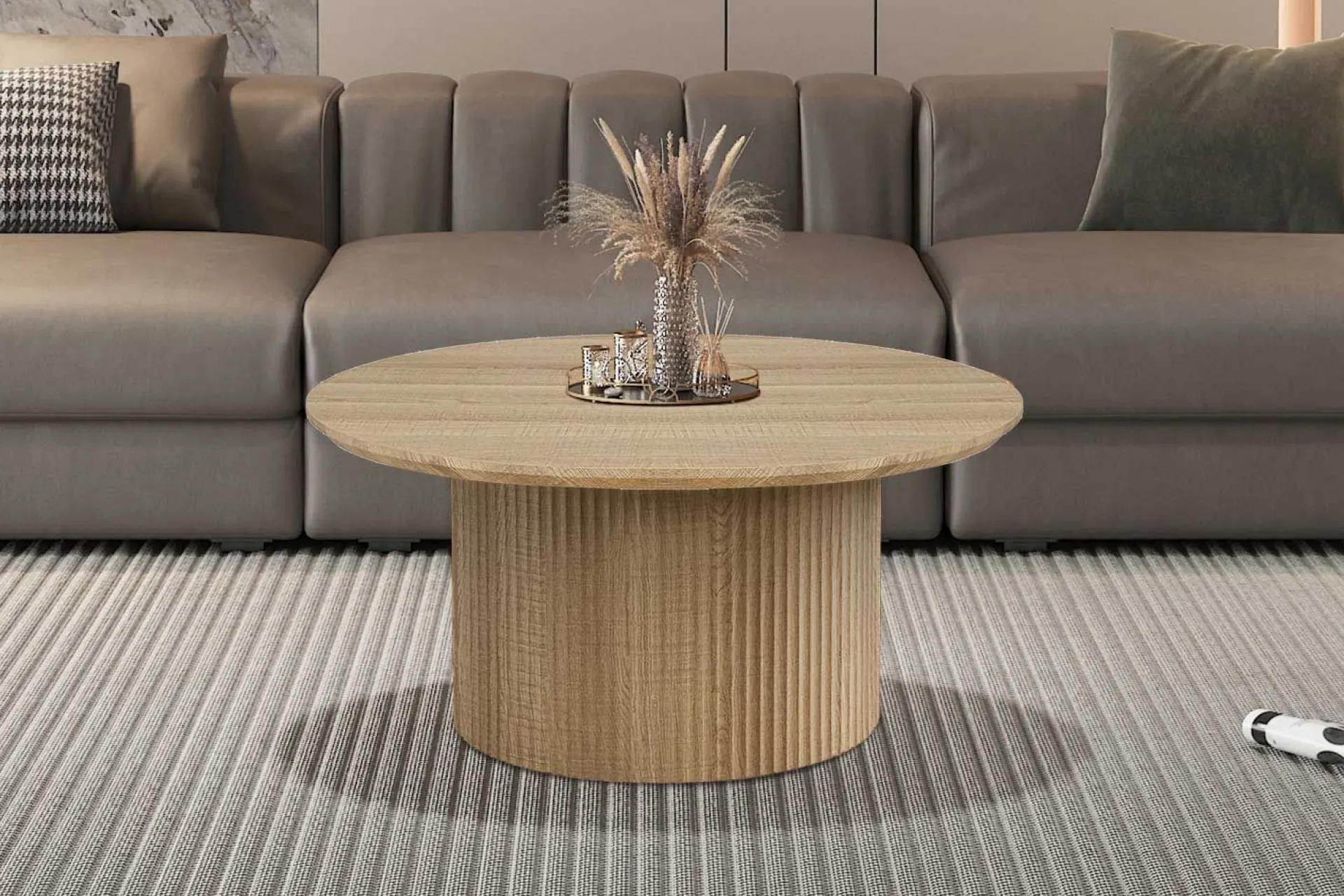 Rousseau Couchtisch Lagos - Ø80x38cm - Eiche Dekor