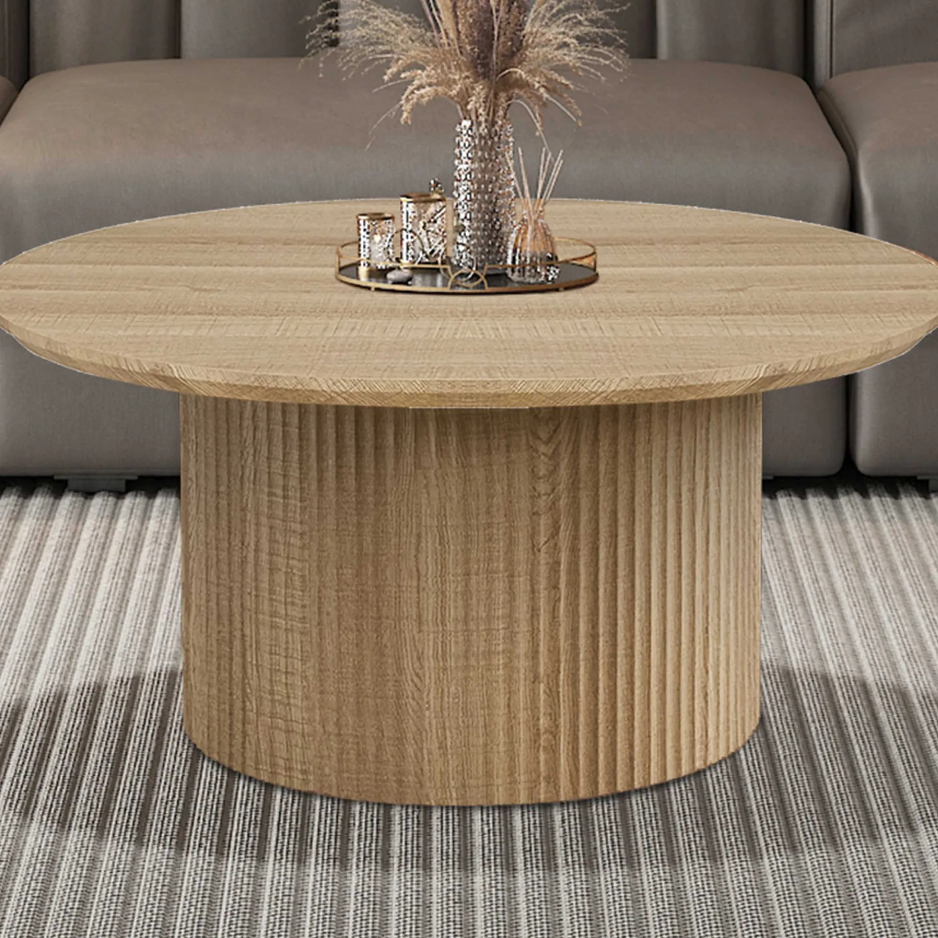 Rousseau Couchtisch Lagos - Ø80x38cm - Eiche Dekor