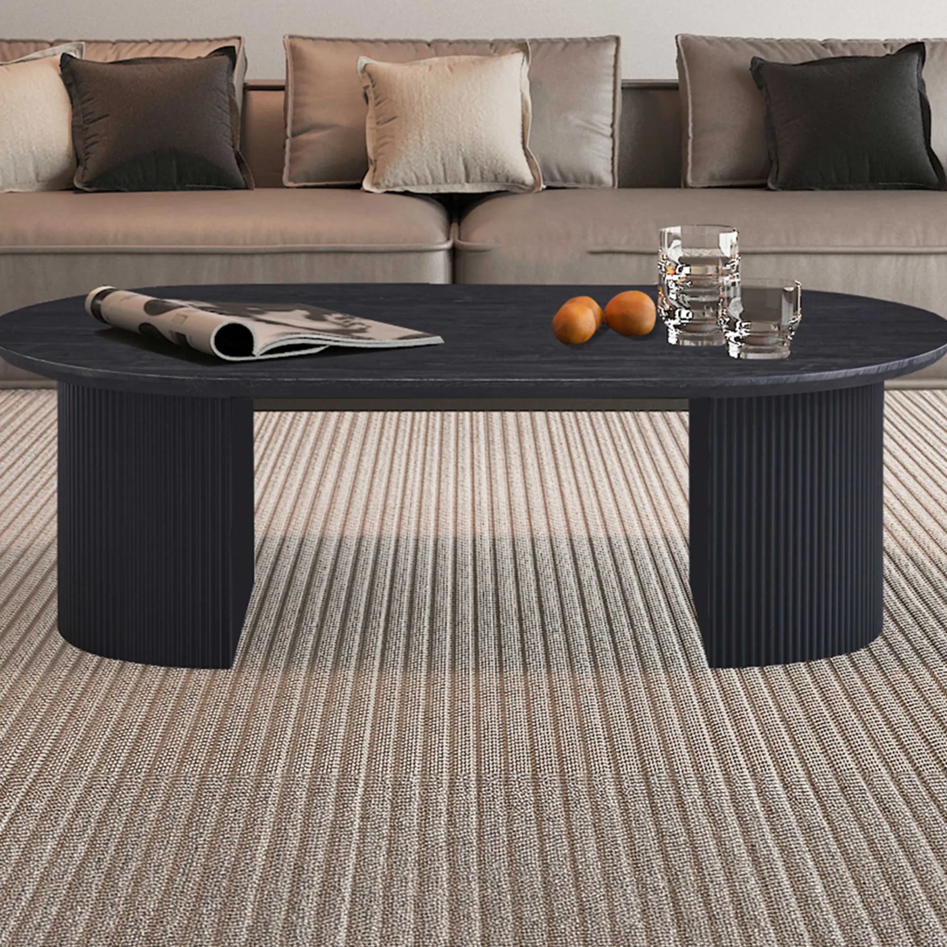 Rousseau Couchtisch Lagos | 120 x 70 x 38 cm | Dunkel