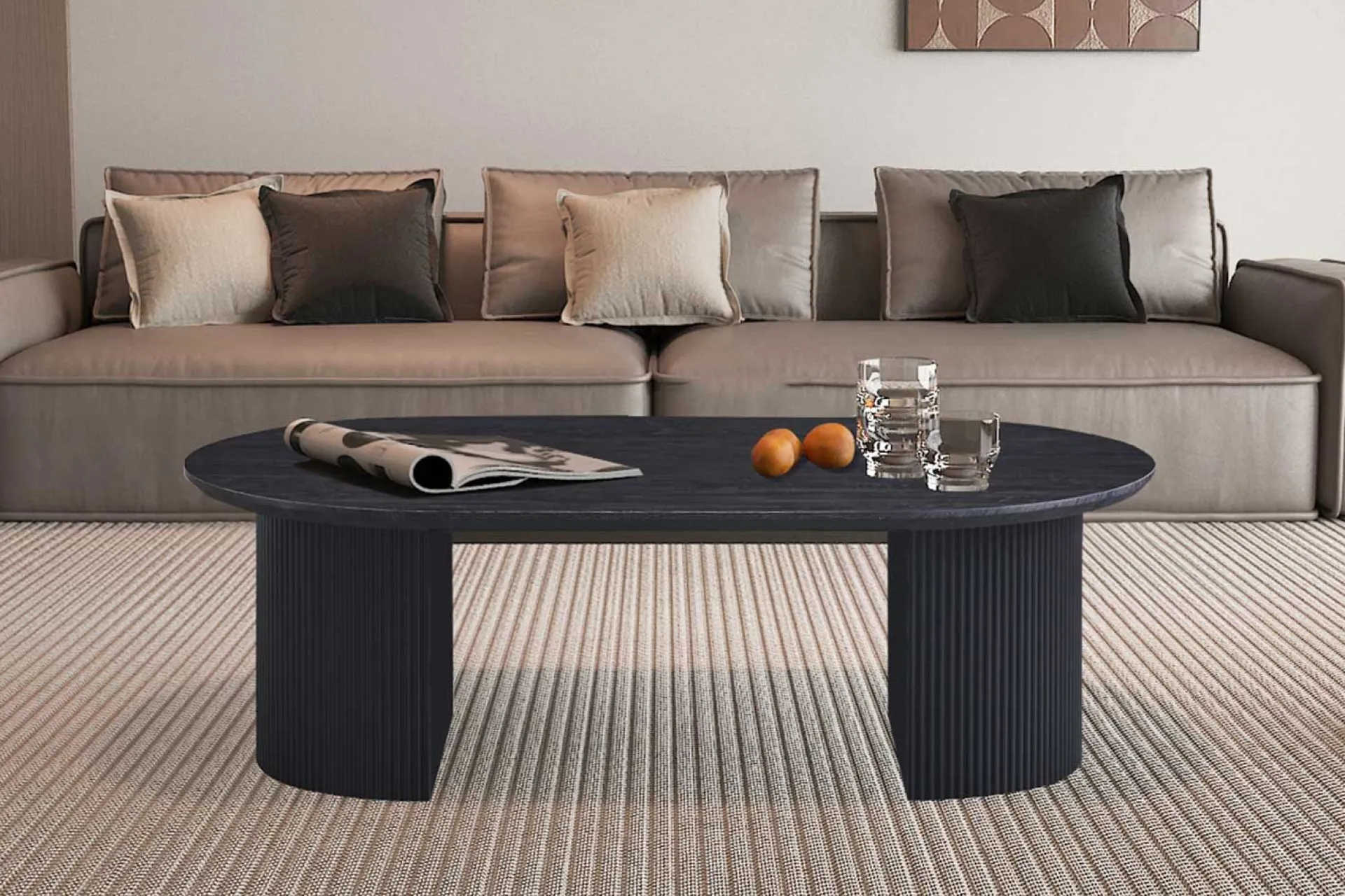 Rousseau Couchtisch Lagos | 120 x 70 x 38 cm | Dunkel
