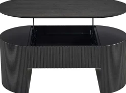 Rousseau Couchtisch Lagos - 120x70x45cm - verstellbar - mit Ablage - dunkel