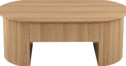 Rousseau Couchtisch Lagos - 120x70x45cm - verstellbar - mit Ablage - Eiche Dekor