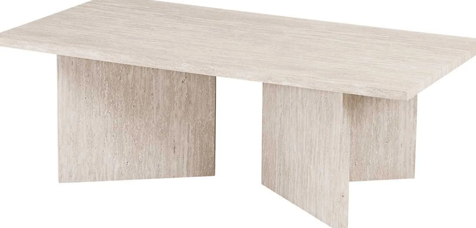 Rousseau Couchtisch Litar - 125x65x42cm - Travertin