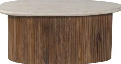Rousseau Couchtisch Louis | 90 x 55 x 40 cm | Travertin
